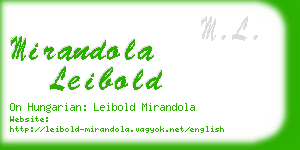 mirandola leibold business card